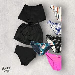 Womens Swimwear 8 Pack Bikini Bottoms and Shorts Bundle Large Multicolor Set